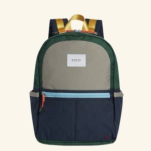 NWT STATE KANE KIDS BACKPACK / GREEN/NAVY